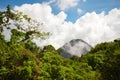 The perfect peak of the active and young Izalco volcano seen from a view point in Cerro Verde National Park in El Salvador Royalty Free Stock Photo