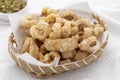 Perfect pork scratchings or pork cracklings in Northern Thai food style