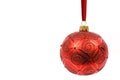 Perfect red christmas ball Royalty Free Stock Photo