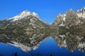 Grand Teton National Park, Rocky Mountains reflected in Jenny Lake in Morning Light, Wyoming, USA Royalty Free Stock Photo