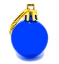 Perfect retro blue christmas ball isolated Royalty Free Stock Photo