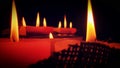 PERFECT SHADES OF CANDLE LIGHTS, NO EDITS Royalty Free Stock Photo