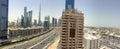 a perfect shot of buildings in Dubai from a height