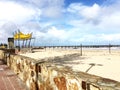 When the Bright Blue Sky Touches the Sandy Beach Royalty Free Stock Photo