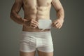 Perfect slim toned young body of the man Royalty Free Stock Photo