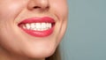 Perfect smile after bleaching. Dental care and teeth whitening. Dentistry and cosmetics. Royalty Free Stock Photo
