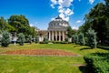 Perfect summer day at Romanian Athenaeum in Bucharest