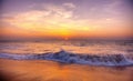 Perfect Sunset on a Tropical Beach Royalty Free Stock Photo