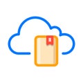 Cloud bookmark. Cloud Computing Icon. Simple outline filled icon style.