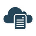 Cloud server icon. Data storage on cloud. Cloud Computing Icon.