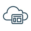Web based software. Cloud Computing Icon. Royalty Free Stock Photo