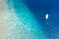 Aerial shot of beautiful clear blue water and reefs, Maldives island outdoor sport recreation travel concept Royalty Free Stock Photo