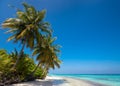 Perfect tropical island paradise beach and old boat Royalty Free Stock Photo