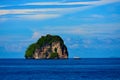 Perfect tropical island paradise beach and old boat