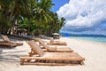 Perfect tropical white sand beach in Boracay Royalty Free Stock Photo