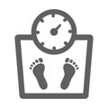 Diet, scale, weight loss icon. Gray vector