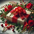 The Perfect Valentine Surprise gift box Royalty Free Stock Photo