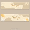 Set of Minimalist Thank You Banner Vector Designs