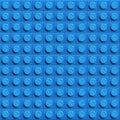 Perfect vector lego background of closeup plastic gloss construction lego block. Blue.