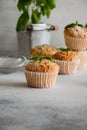 Small muffins with lemon and basil Royalty Free Stock Photo