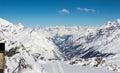 Zermatt city Mattertals sunset view winter snow landscape Swiss Alps panorama