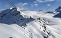 Zermatt rote nase stockhorn mountain winter snow landscape Swiss Alps Royalty Free Stock Photo