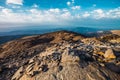 Perfect view from the summit of Mulhacen in Sierra Nevada, Spain