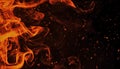 Perfect vintage texture with fire particles sparkle embers on background. Texture for banner,flyer,card Royalty Free Stock Photo