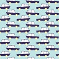 Amazing seamless vintage car pattern.Vector seamless pattern with cars.Baby pattern.