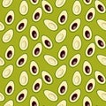 Beautiful vector avocado pattern