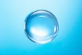 Perfect Water Drop on Blue Background Royalty Free Stock Photo