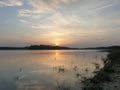 Perfect water reflection sunset