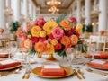 perfect wedding table arrangement Royalty Free Stock Photo