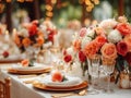 perfect wedding table arrangement Royalty Free Stock Photo