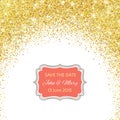 Perfect wedding template with golden confetti theme