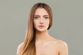 Perfect womanl with clear skin and long hair Royalty Free Stock Photo