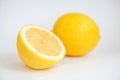perfect yellow lemon in white background