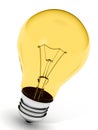 Perfect yellow light bulb Royalty Free Stock Photo