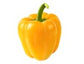 A perfect yellow bellpepper isolated on white