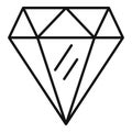 Perfection gemstone icon, outline style