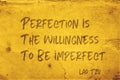 Be imperfect Lao Tzu