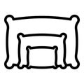 Perfectionism pillows icon, outline style