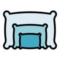 Perfectionism pillows icon vector flat Royalty Free Stock Photo