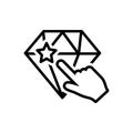 Black line icon for Perfectionist, excision and carve