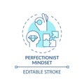 Perfectionist mindset concept icon