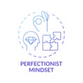 Perfectionist mindset concept icon