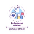 Perfectionist mindset concept icon Royalty Free Stock Photo