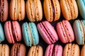 Perfectly Aligned Macaron Palette. Generative ai.