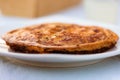 Perfectly Baked Tasty Moussaka Pie On White Plate