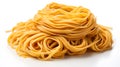 Perfectly Cooked Spaghetti on Plain White Royalty Free Stock Photo